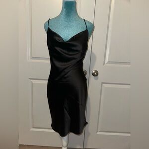 Silky black dress 👗✨